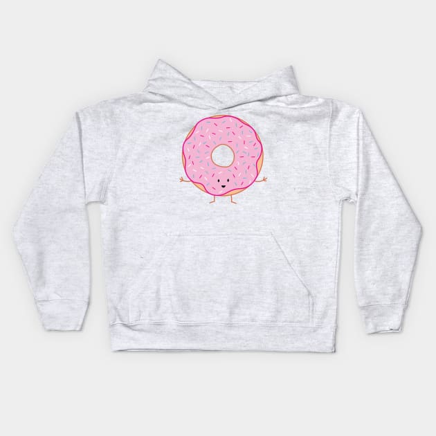 Pink Sprinkled Donut | by queenie's cards Kids Hoodie by queenie's cards